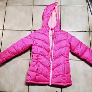 Girls Size 6 Pink Puffer Coat